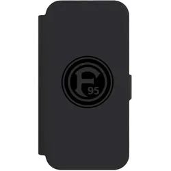 Nivocase Klapphülle für Apple iPhone 17 Handyhülle aus Kunst Leder NIVOflip schwarz F95 Fortuna Düsseldorf (Apple iPhone 17), Smartphone Hülle, Schwarz