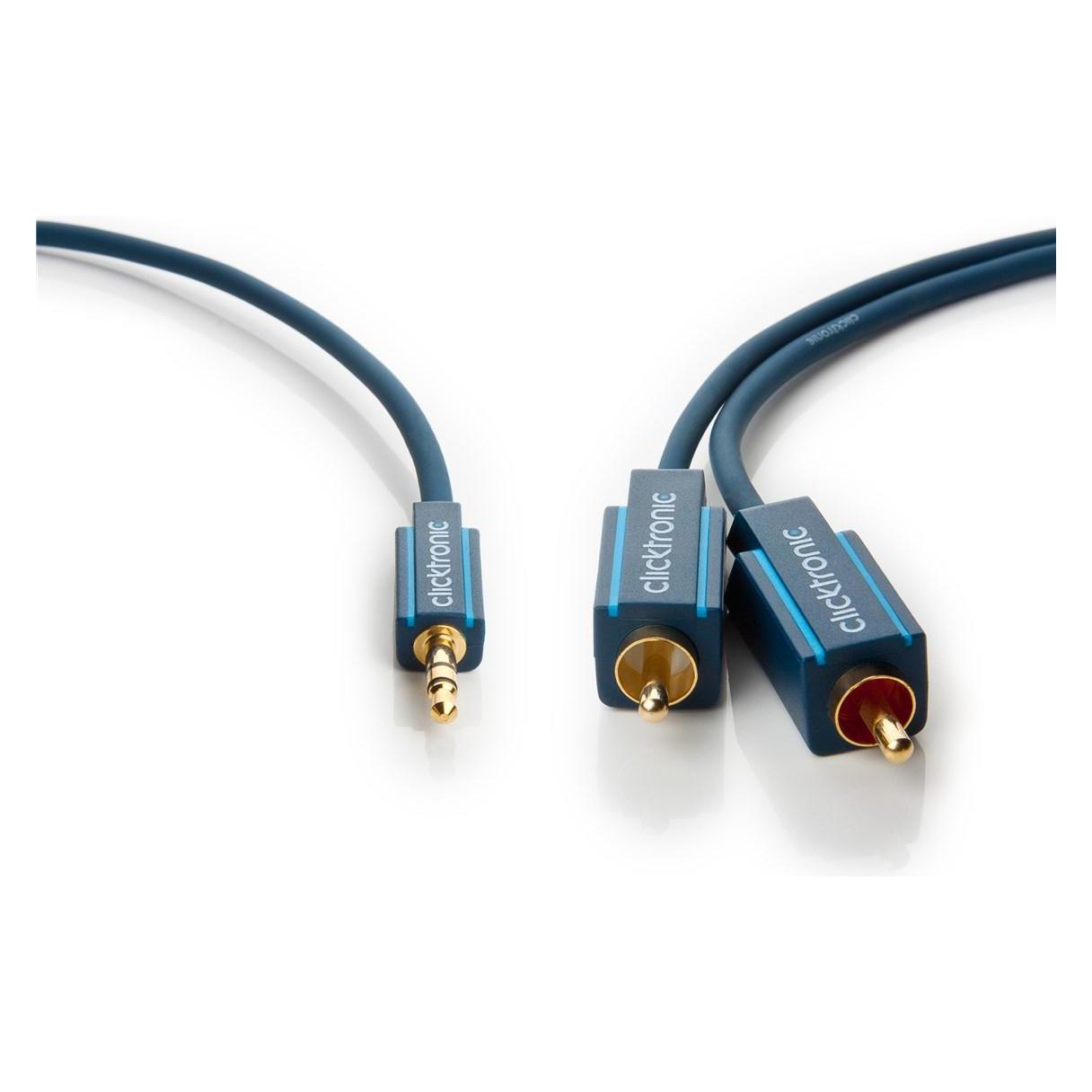 Goobay Clicktronic MP3-Adapterkabel (1 m, AUX Kabel, Cinch Kabel) (70465)