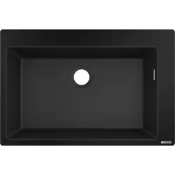 Hansgrohe Einbauspüle S51 Serie, Graphitschwarz, 750 x 490 mm, Beckentiefe 190 mm