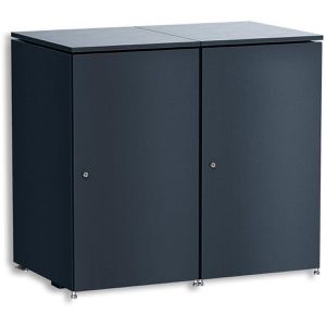 Metzler Mülltonnenbox MTB25C-AN-2X, Metall, für 2 Mülltonnen bis 240L, abschließbar