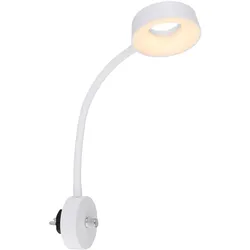 Globo LED-Wandleuchte Lehovo Kunststoff Weiß