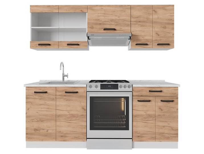 Cuisine Vicco R-Line Chêne doré/blanc 200cm sans PT\, Model 52242