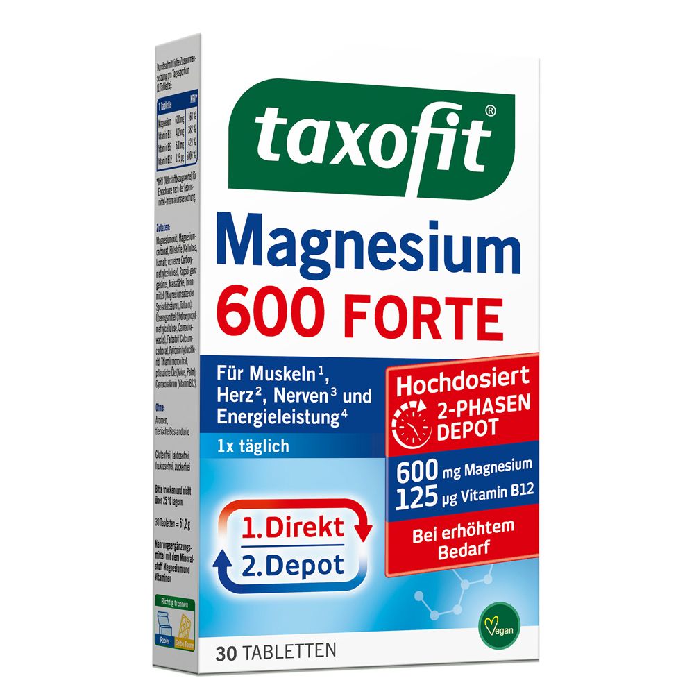 Taxofit Magnesium 600 Forte Depot Tabletten 30 St