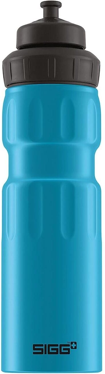 Trinkflasche SIGG "WMB Sports 0.75 l Blue Touch", blau (schwarz, türkis), Trinkflaschen, KinderH:26cm, Aluminium, Trinkflasche, BPA-frei, H:26cm schwarz, türkis Einheitsgröße