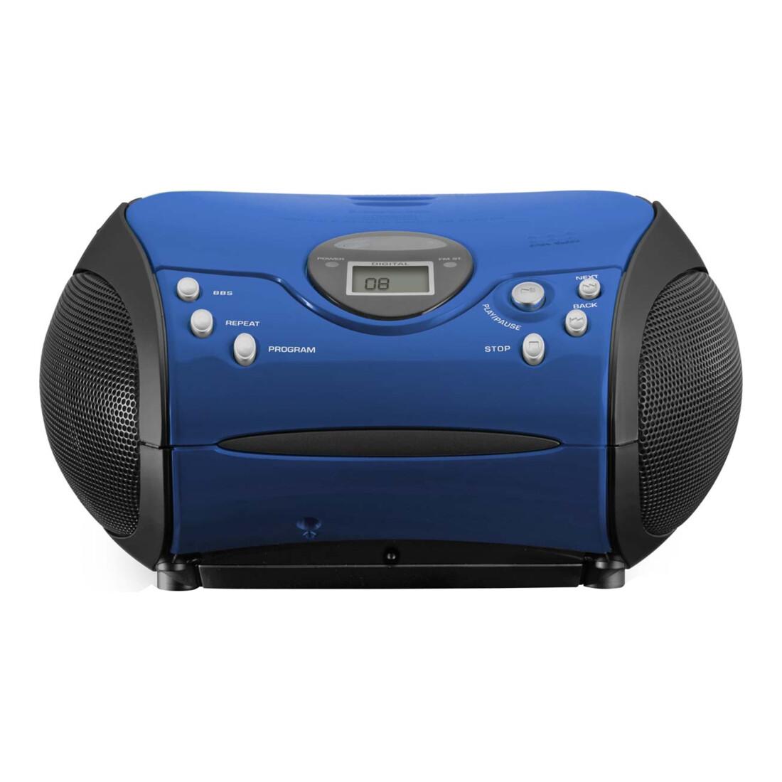 LENCO UKW-Radio m.CD stereo,blau/schwarz SCD-24 blue/black)