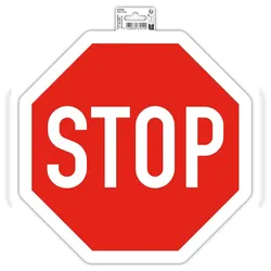 Exacompta 67010E Hinweisschild, Stop, PVC, selbstklebend und rutschfest, 30 cm - Rot