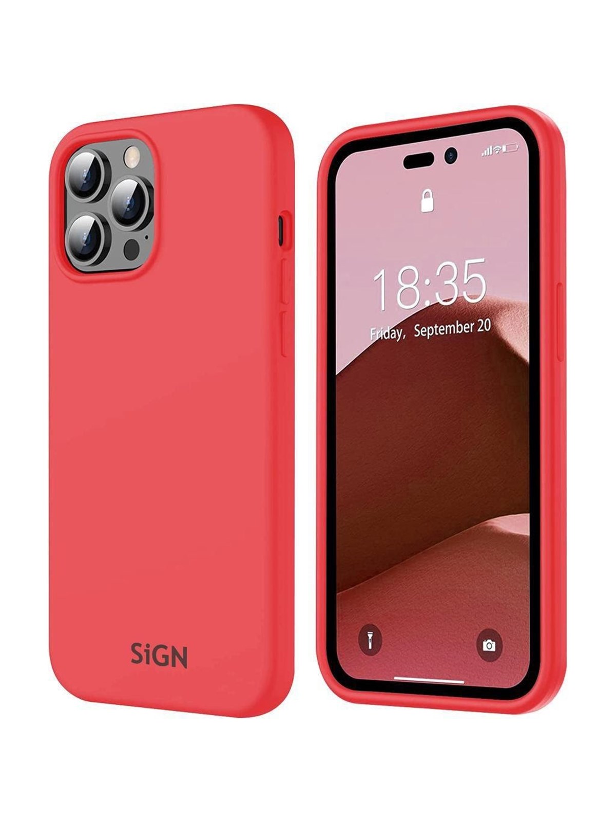 SiGN Liquid Silicone Case for iPhone 14 Pro - Red