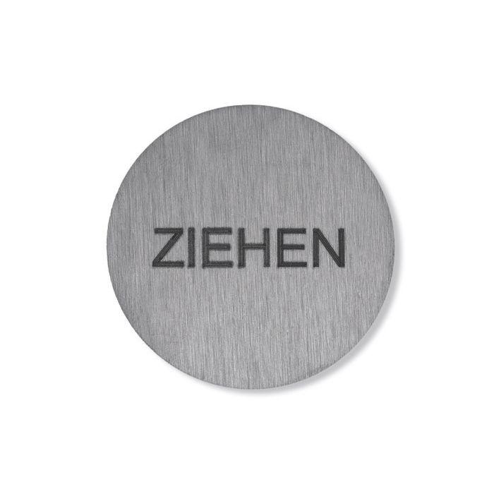 Hewi Symbol Ziehen 711ZXA selbstklebend, d= 52mm, Edelstahl matt