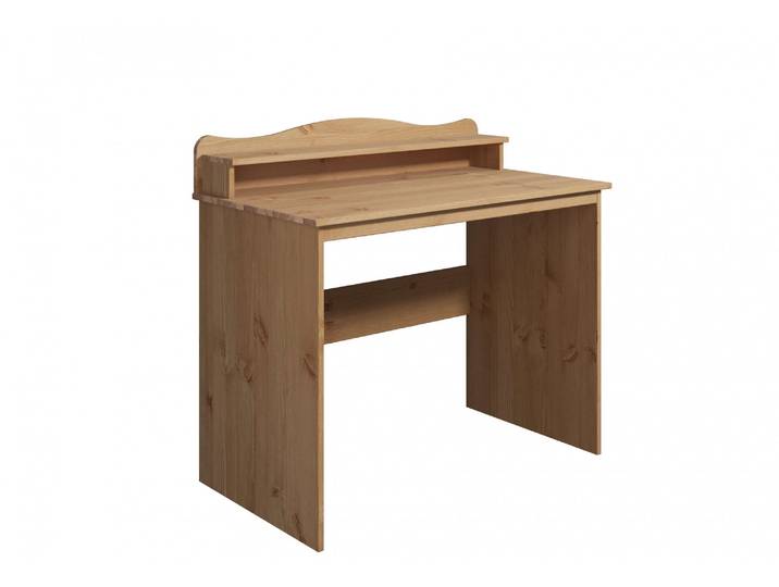 Schreibtisch GOODPRODUCT Lesve , beige (natur, natur, natur), B:100cm H:92cm T:55cm, Tische, Schreibtisch, aus massiver Kiefer, mit Schreibtischaufsatz