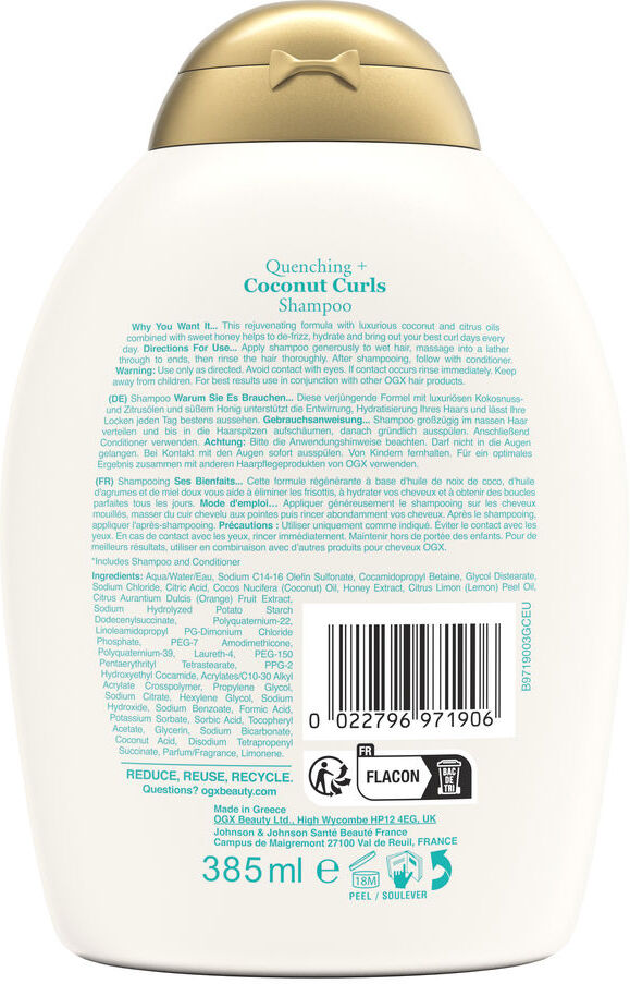 Ogx Shampoing cheveux Coconut Curls 385 ml