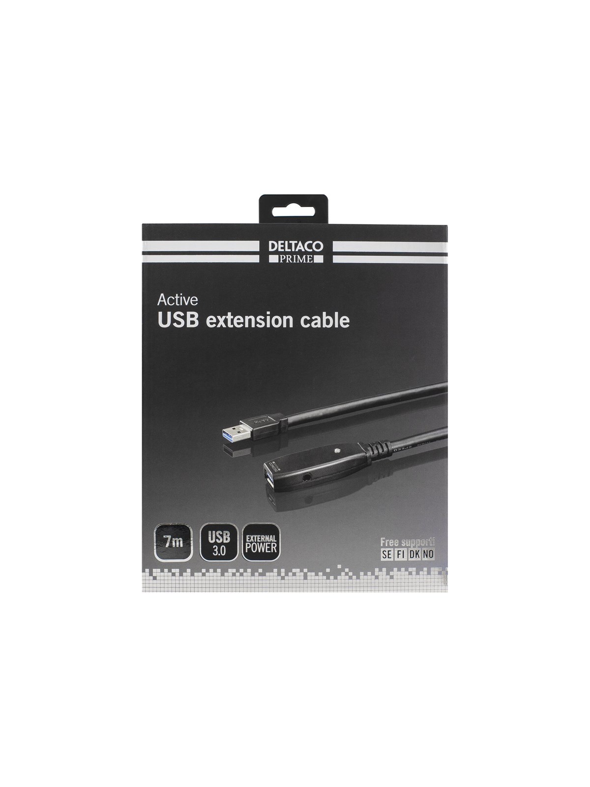 Deltaco USB3-1004 - USB extension cable - USB Type A to USB Type A - 7 m