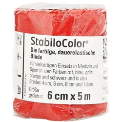 BORT Stabilocolor Binde 6 cm rot 1 St