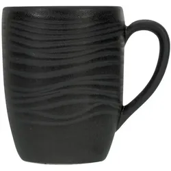 6er-Set CreaTable Kaffeebecher Lava Stone 300 ml Steinzeug Schwarz