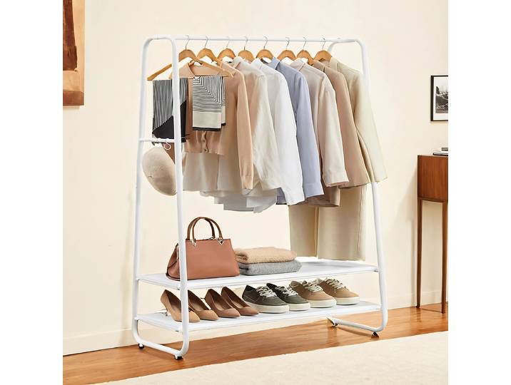 Porte-manteau Websterville 100 x 160 x 45cm Blanc/Blanc