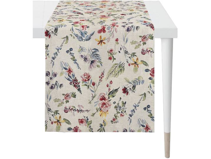 Tischläufer APELT 6729 , beige (natur), B:140cm L:48cm, Baumwolle, Polyester, Tischdecken, Tischläufer