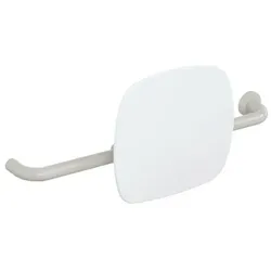 Hewi 801 Rückenstütze 801.51.9261R97 Wandabstand 150mm, Ausführung rechts, Lehne signalweiß, lichtgrau