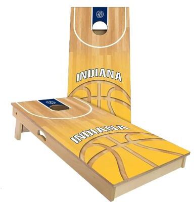 Skip's Garage Indiana Pacers Basketball Outdoor Cornhole Board Set