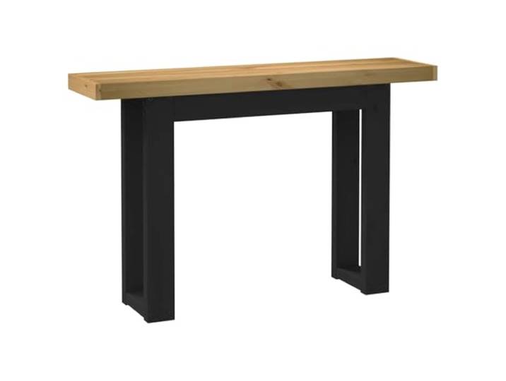 HEFZGDB Konsolentisch NOAIN U-Form-Beine 120x30x75 cm Massivholz Kiefer Flur Tisch Beistelltisch rustikales Design stabile Tischplatte praktische Funktionalität