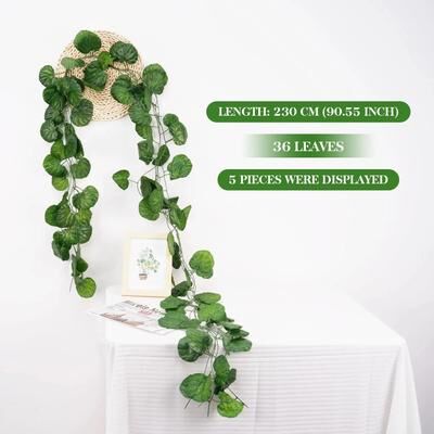 Uplift Picks Artificial Ivy Hanging Vine Garland Green Leaf Wall Decor For Home 02