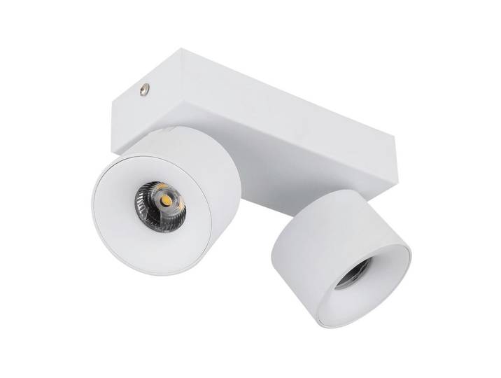 Globo Led-Strahler Rae, Weiß, Transparent, Metall, Kunststoff, 7.2x12x20.5 cm, CE, Lampen & Leuchten, Innenbeleuchtung, Spots & Strahler, Deckenspots