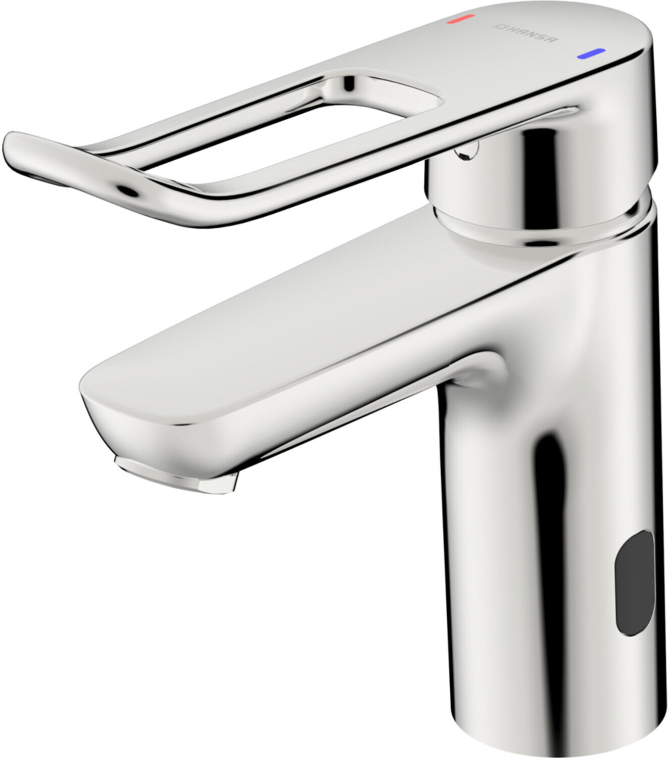 Waschtisch-Einhebelmischer HANSACLINICA Hyb. dig. Service, Batt, Hebel, A 115mm, chr (45252219)