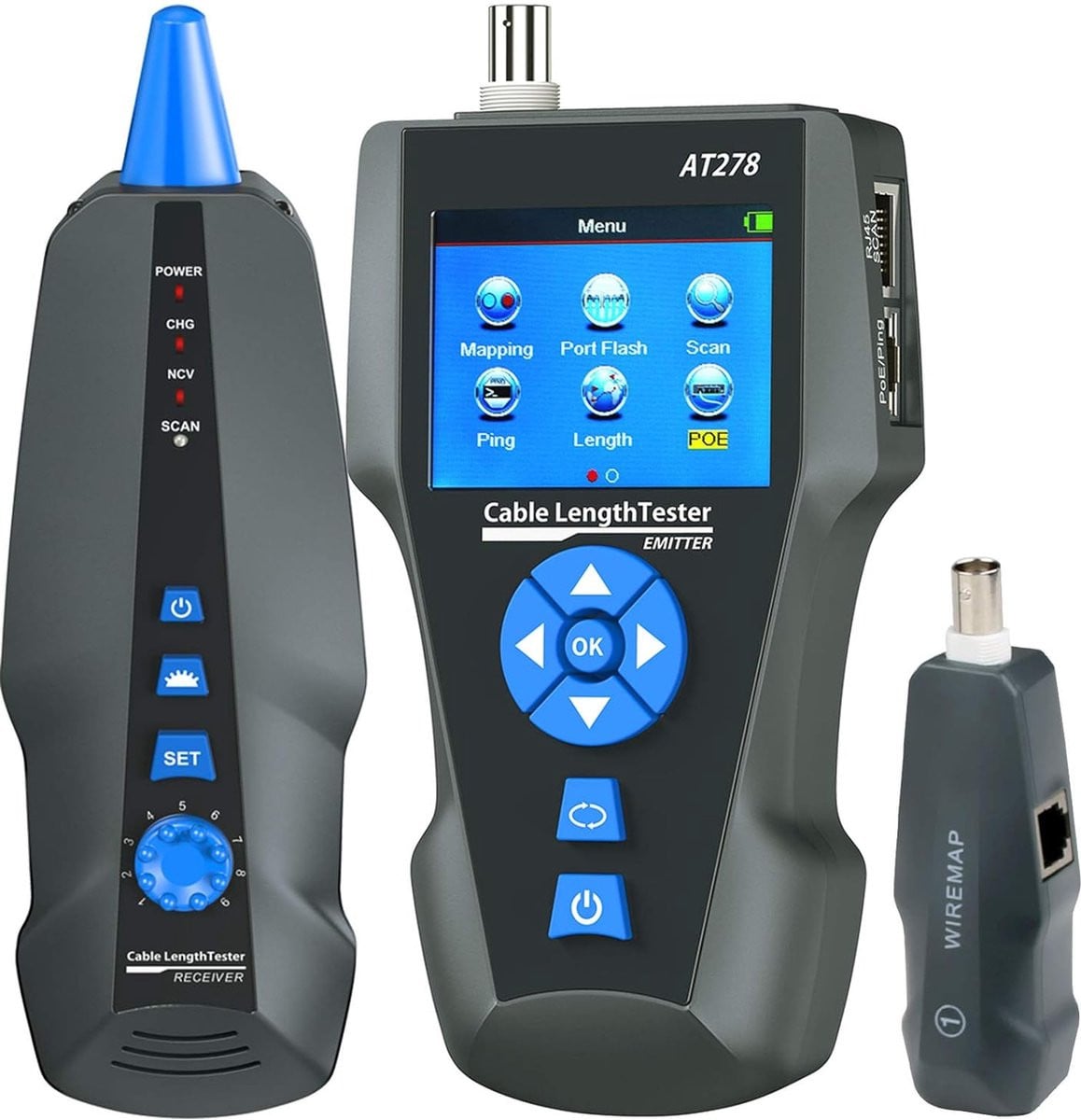 Elysium Netwerk Tester Set - UTP Kabel Tester - Zwart/Grijs