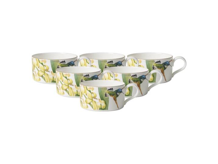 Villeroy & Boch Teetassen Amazonia bunt 230 ml 6er Set, Mehrfarbig, Keramik, Geschirr, Tassen, Teetassen