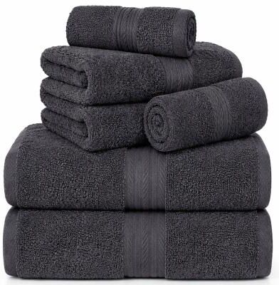 Ample Decor Ultra Soft Highly Absorbent Luxurious Cotton Towel Sets - Set of 6