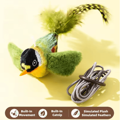 Inspire Picks Interactive Bird Sound Cat Toy Plush Catnip Hunting Toy For Indoor Cats b