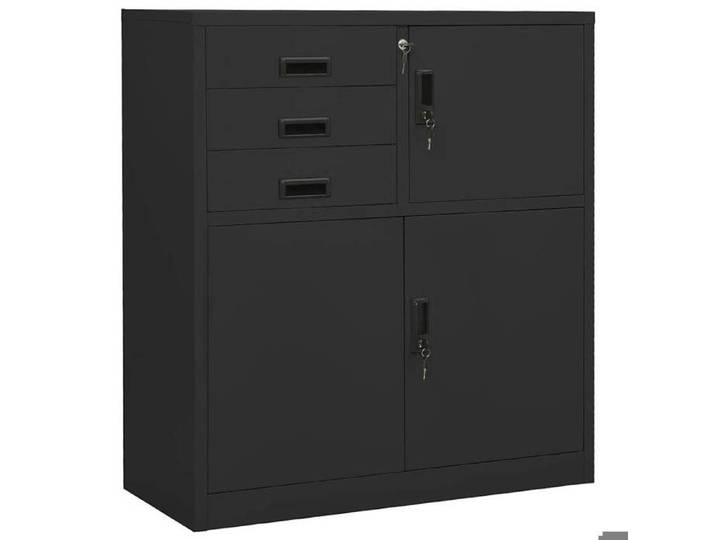 Armoire de bureau Anthracite 90x40x102 cm Acier - Cadre durable - design élégant(7329)