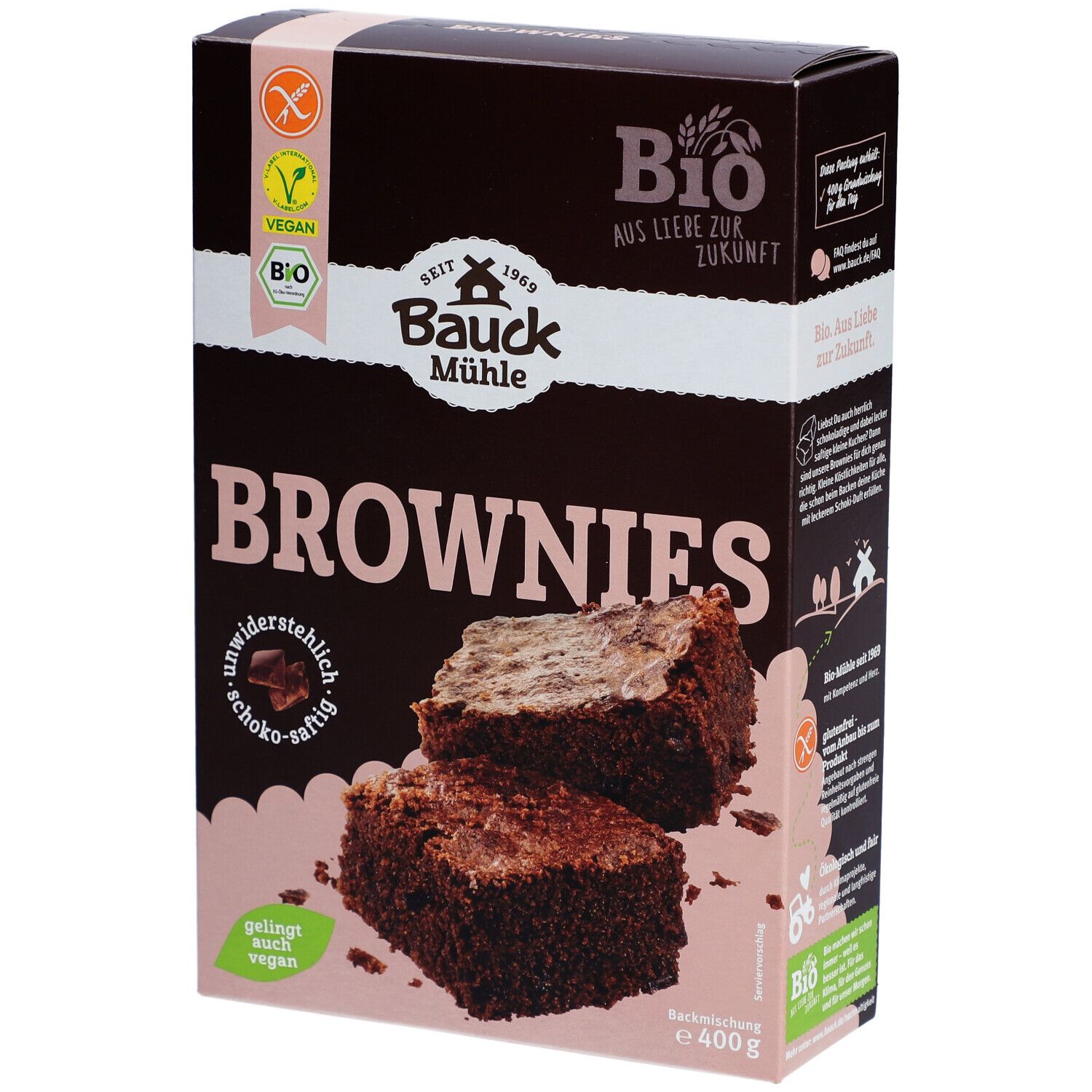 Bauck Brownies Bio 400 g Pulver