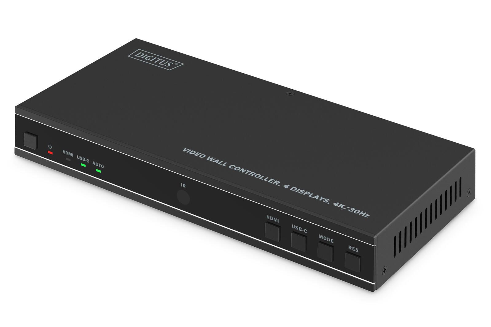Digitus HDMI Video Wall Controller, 4 Bildschirme 4K/30Hz, HDMI, USB-C, Schwarz DS-55358