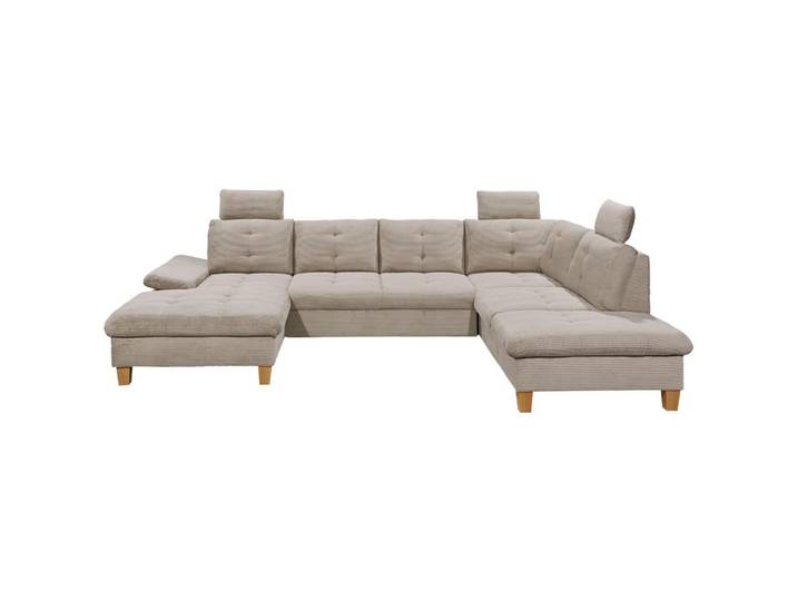 Wohnlandschaft Ascot Grau U: 170x324x220 cm