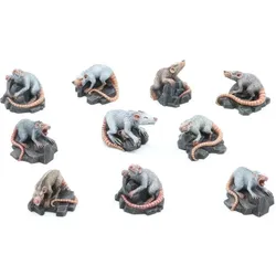 Tabletop-Art Riesenratten Rudel (10) (Metall)