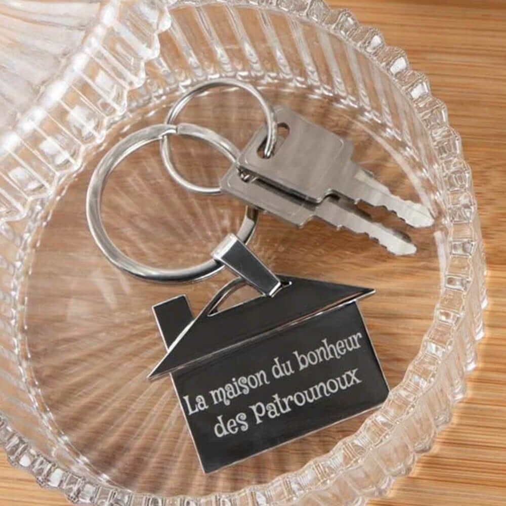 Ocadeau Porte clef maison gravé