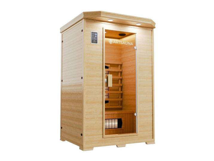 Artsauna Infrarotkabine Oslo mit Vollspektrumstrahlern & Hemlockholz, Naturfarben, Holz, 120x190x100 cm, Freizeit & Co, Wellness & Gesundheit, Infrarotkabinen