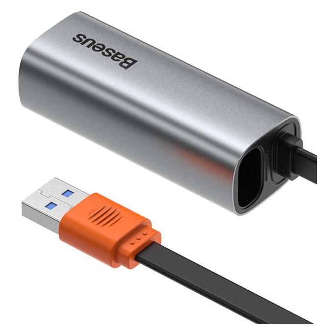 Baseus Steel Cannon Series (USB 3.0, RJ45 (1x)) (CAHUB-AD0G)