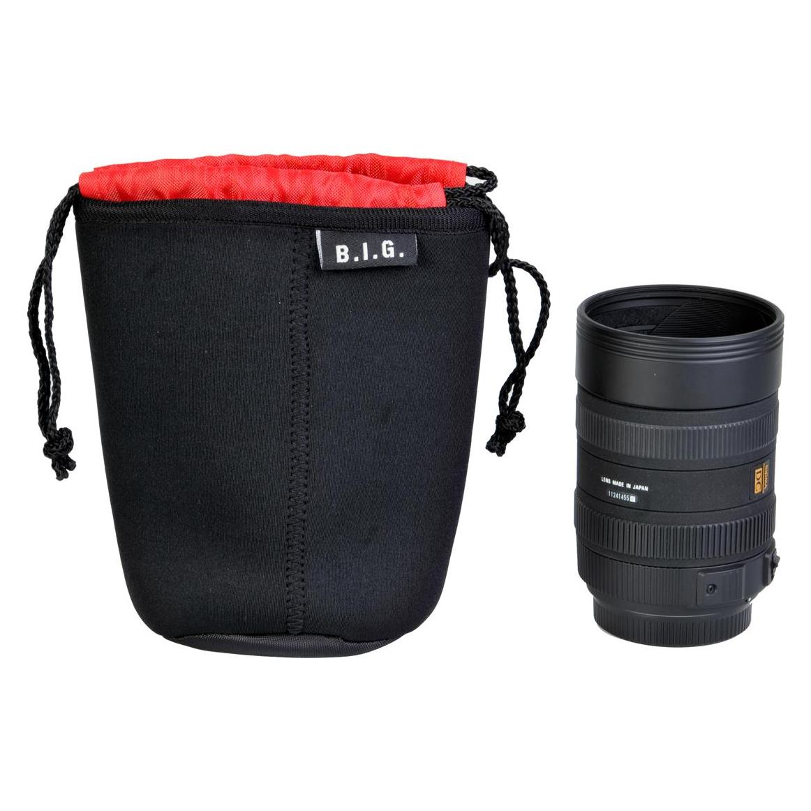 B.I.G. PS10 Black, Red Neoprene Pouch case (Objektivtasche) (443028)