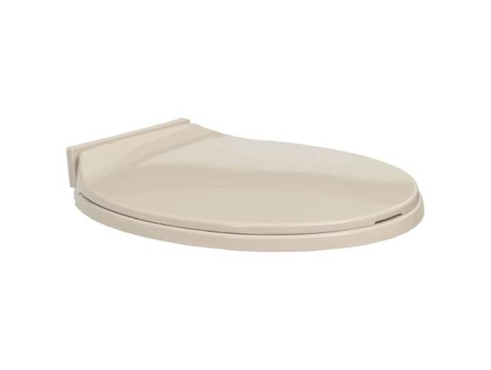 vidaXL Siège de Toilette à Fermeture en Douceur Abattant WC Lunette Cuvette Salle de Bain Maison Restaurant Magasin Hôtel Ovale Abricot