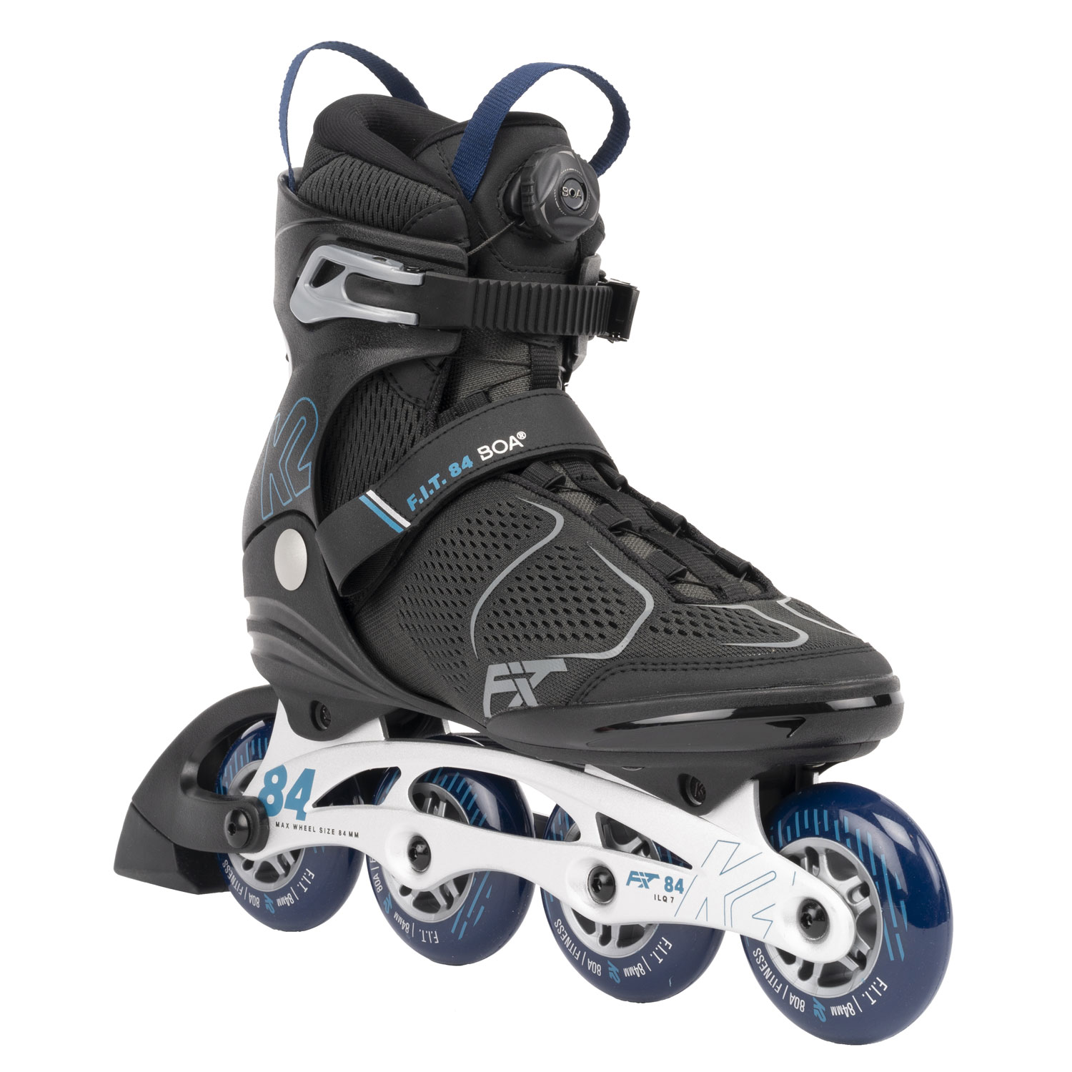K2 Skates F.I.T. 84 BOA Inline Skates Herren grau - blau Größe EU: 48