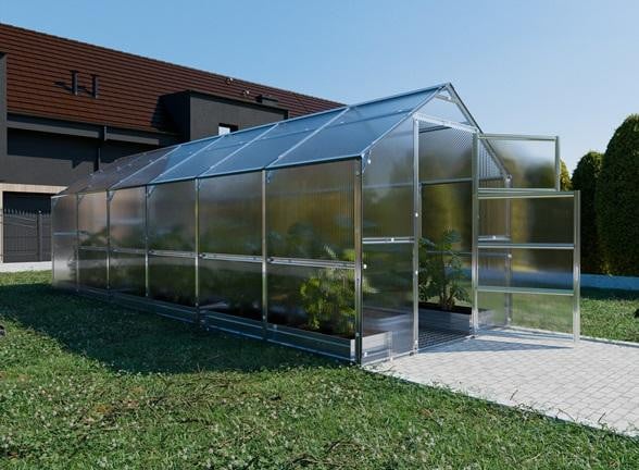 Baumera Kas Klasika Bernard met 6 mm polycarbonaat, 2,35 x 6 meter