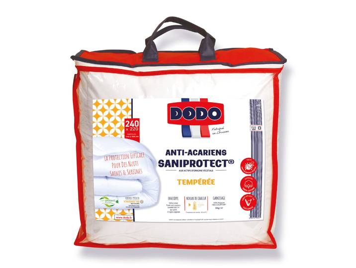 Couette Tempérée Anti-acarien 220x240cm Saniprotect DODO