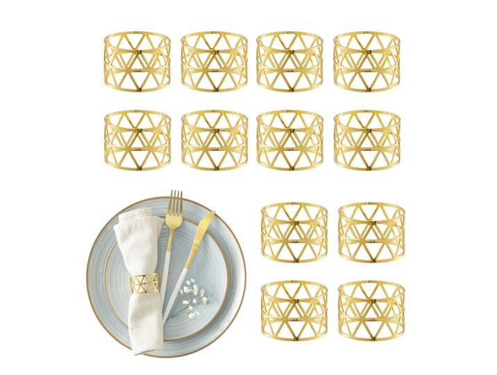 Serviettenringe 12er-Set Gold