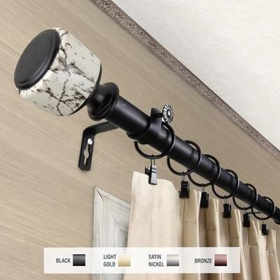 InStyleDesign Genesis 1 inch Diameter Adjustable Curtain Rod