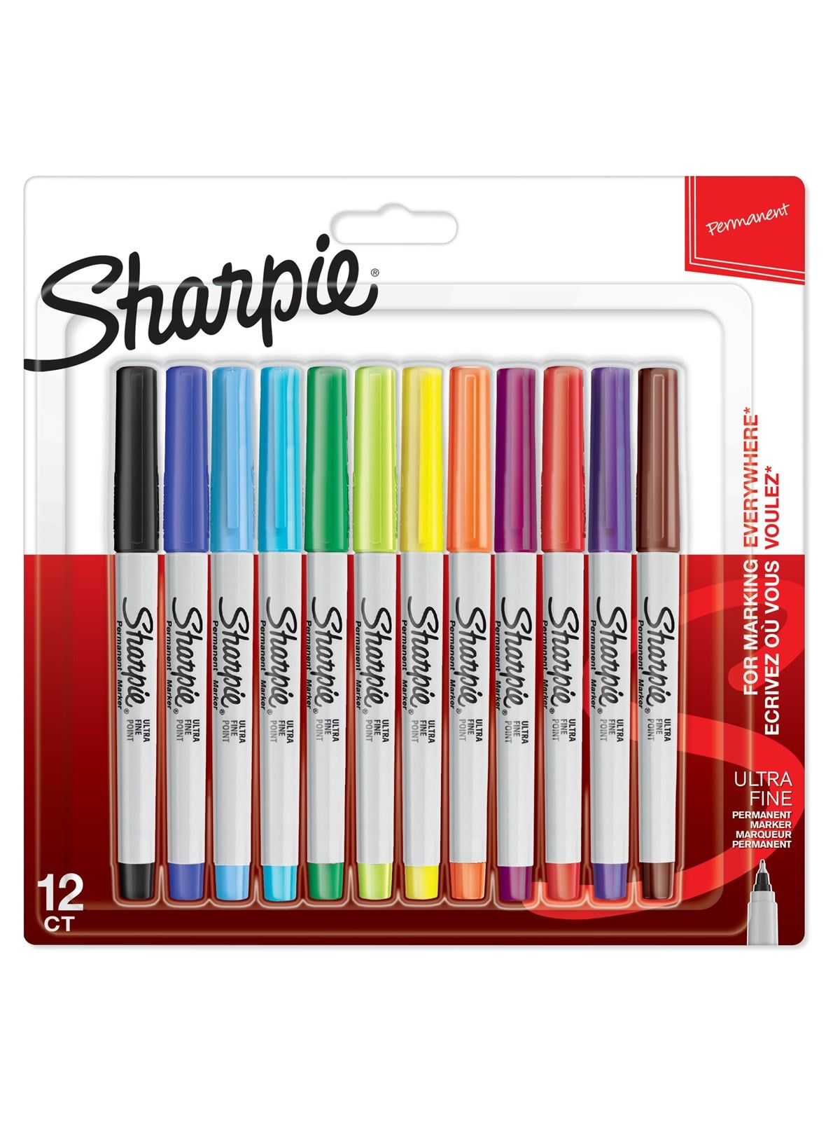 Sharpie Permanent Marker | Marker Stifte mit ultra-feiner Spitze | gemischte Farben | 12 Stück Market Set