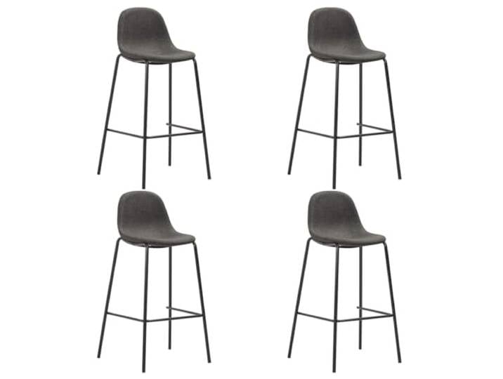Makastle Barhocker 4 STK. Dunkelgrau Stoff