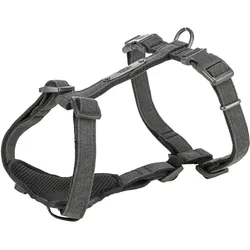 Trixie *CityStyle H-harness, cotton, L–XL: 75–120cm/25mm, black (Hund, Allgemein), Halsband + Leine