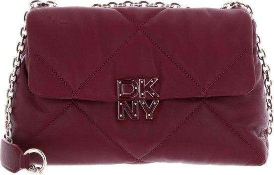 Dkny Milan Red Hook Schultertasche 18x10x29 cm, Burgundy, Leder