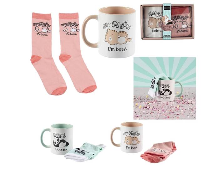 THE CONCEPT FACTORY Geschenkbox Kaffeebecher KAWAII mehrfarbig
