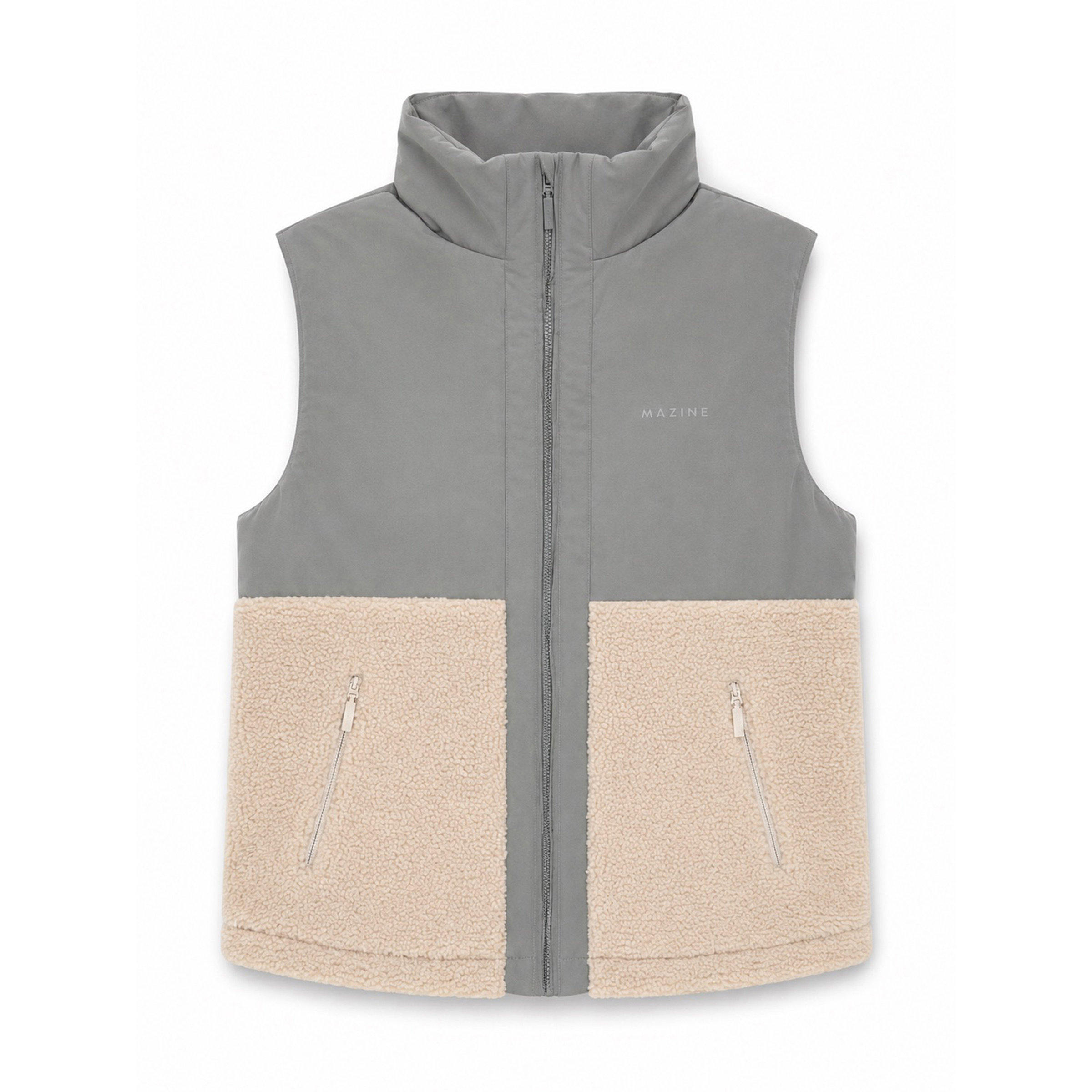 Mazine Fabric Blocking Weste Damen Kunstfaserwesten grau Größe S Lifestyle Wasserabweisend